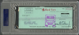 Wade Boggs 1984 Boston Red Sox Signed Payroll Check